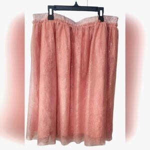 Rose Gold Shimmery Skirt By Forever 21